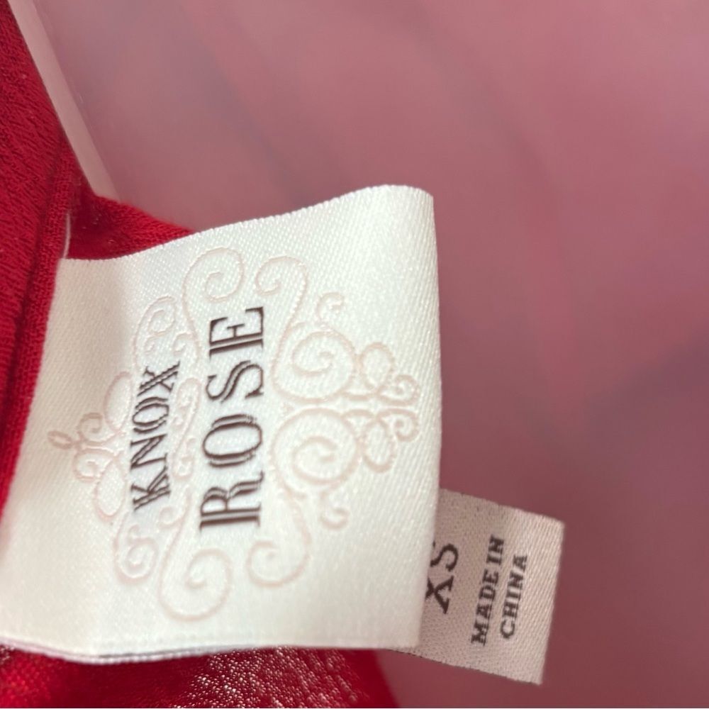 Knox Rose Red tiered Dress maxi size XS romantic boho casual Sleeveless - Picture 2 of 6